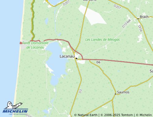 MICHELIN Lacanau map - ViaMichelin