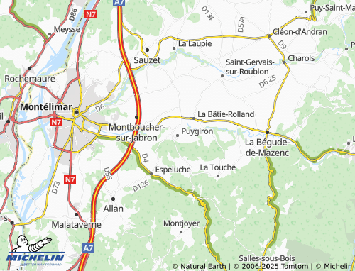 MICHELIN-Landkarte Puygiron - ViaMichelin