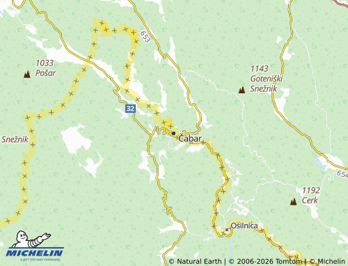 Carte MICHELIN Čabar - ViaMichelin