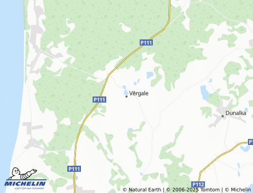 MICHELIN Vērgales pagasts map - ViaMichelin