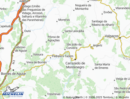 MICHELIN-Landkarte São João da Corveira - ViaMichelin