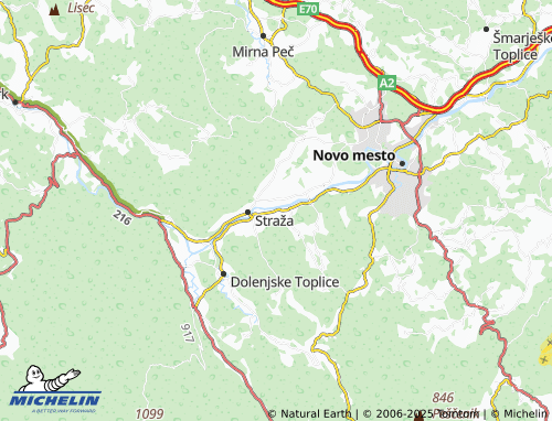 MICHELIN Jurka vas map - ViaMichelin