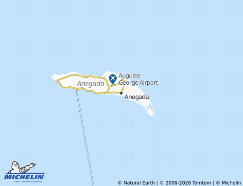 Mappa MICHELIN Anegada - ViaMichelin