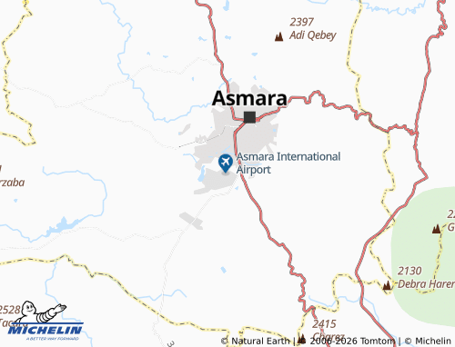 MICHELIN Asmara Air Force Base map - ViaMichelin