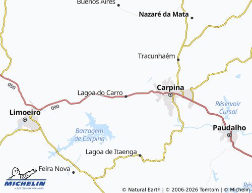 Mapa MICHELIN Lagoa do Carro - ViaMichelin