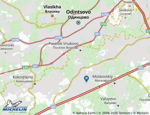Carte MICHELIN Minvneshtorga Poselok - ViaMichelin