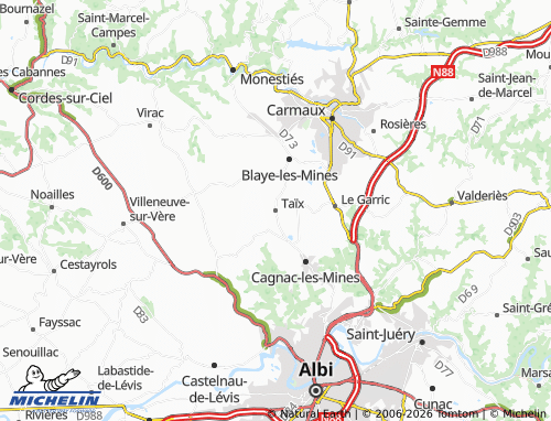 MICHELIN Taïx map - ViaMichelin