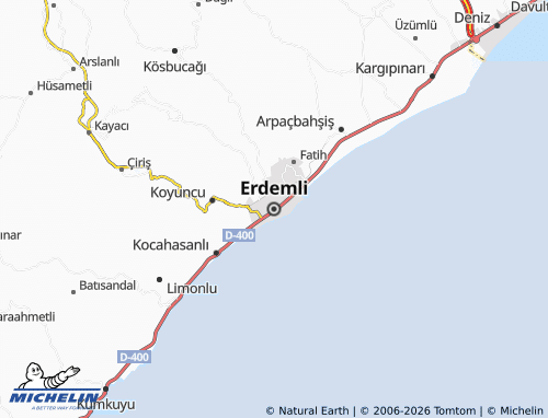 MICHELIN Erdemli map - ViaMichelin