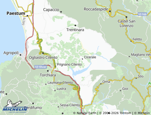 MICHELIN Monte Cicerale map - ViaMichelin
