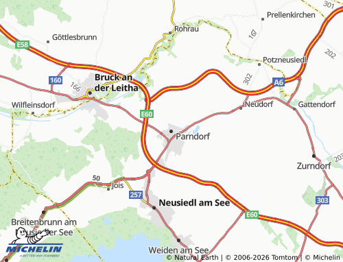 MICHELIN Parndorf map - ViaMichelin