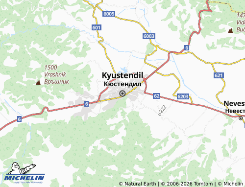 Mapa MICHELIN Kyustendil - ViaMichelin