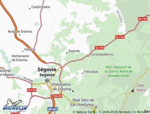 MICHELIN Tizneros map - ViaMichelin