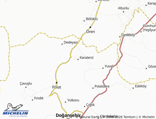 MICHELIN Karaterzi map - ViaMichelin