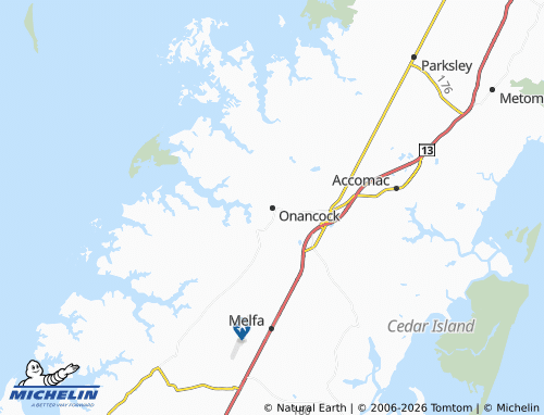 Mapa MICHELIN Onancock - ViaMichelin