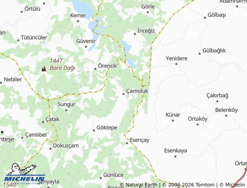 MICHELIN Çamoluk map - ViaMichelin