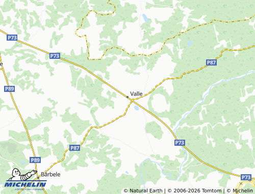 Mapa MICHELIN Valles pagasts - ViaMichelin