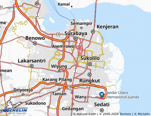 MICHELIN-Landkarte Dr. Sutomo - ViaMichelin