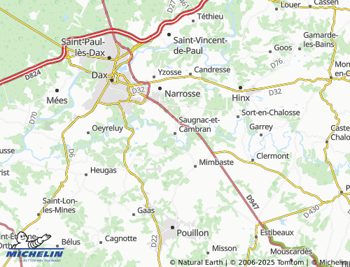 MICHELIN-Landkarte Saugnac-et-Cambran - ViaMichelin