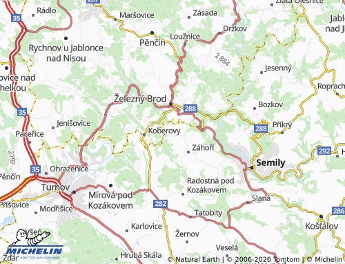 Mappa MICHELIN Dlouhý - ViaMichelin