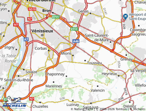 MICHELIN Mions map - ViaMichelin
