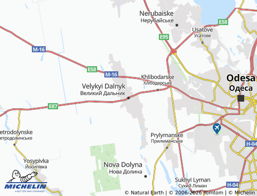 Mapa MICHELIN Velykyi Dalnyk - ViaMichelin