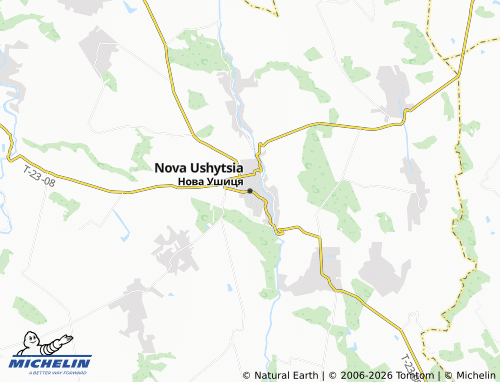 MICHELIN Nova Ushytsia map - ViaMichelin