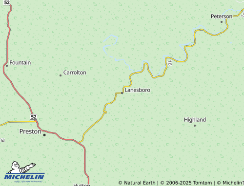 MICHELIN Lanesboro map - ViaMichelin