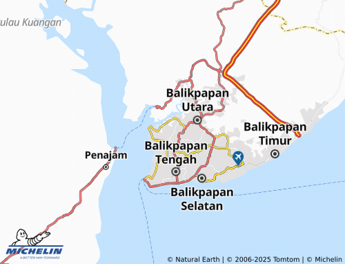 MICHELIN Muara Rapak map - ViaMichelin