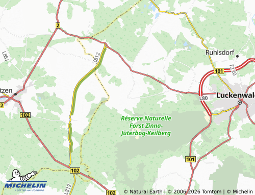 MICHELIN Felgentreu map - ViaMichelin