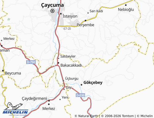 MICHELIN Dereköseler map - ViaMichelin