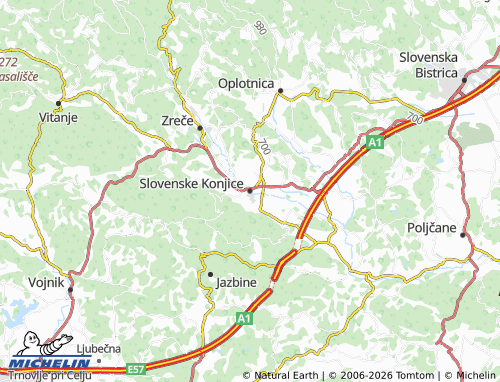 Mapa MICHELIN Slovenske Konjice - ViaMichelin