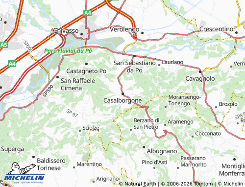 Mapa MICHELIN Casalborgone - ViaMichelin