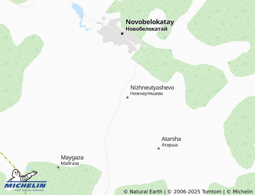 MICHELIN Nizhneutyashevo map - ViaMichelin