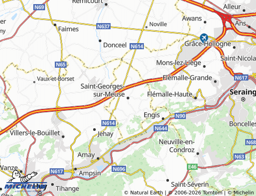 MICHELIN Saint-Georges-sur-Meuse map - ViaMichelin