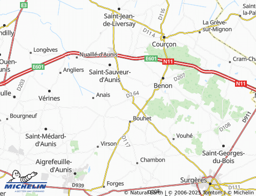 MICHELIN Le Gué-d'Alleré map - ViaMichelin