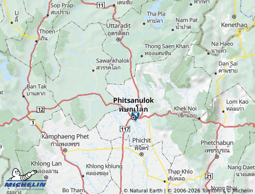 Mapa MICHELIN Amphoe Phrom Phiram - ViaMichelin