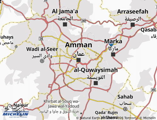 MICHELIN-Landkarte Amman - ViaMichelin
