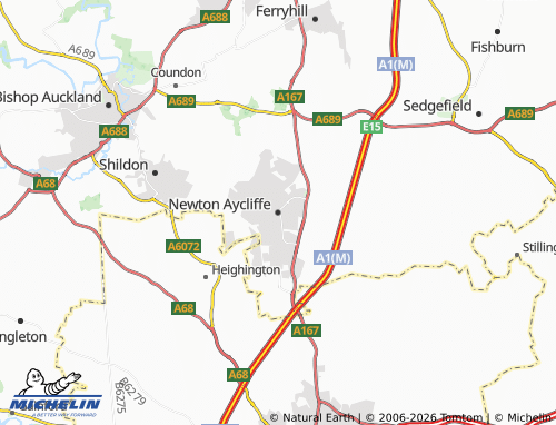 MICHELIN Newton Aycliffe map - ViaMichelin