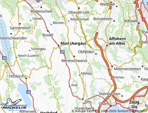 MICHELIN-Landkarte Merenschwand - ViaMichelin