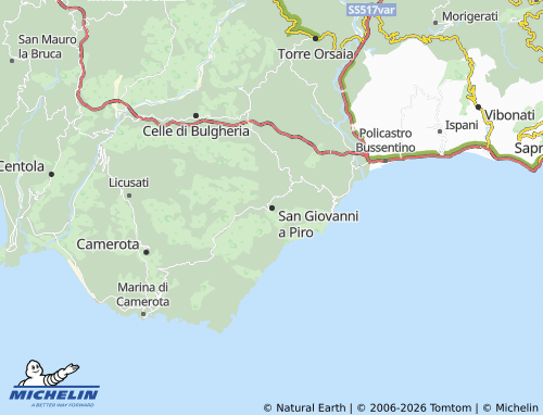 Mappa MICHELIN San Giovanni a Piro - ViaMichelin