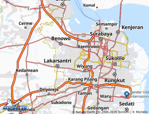 MICHELIN Lontar map - ViaMichelin