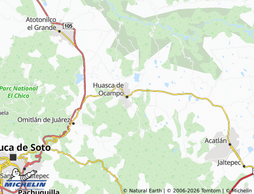 MICHELIN-Landkarte Huasca de Ocampo - ViaMichelin