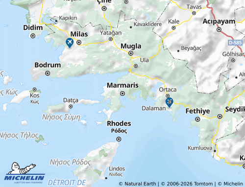 MICHELIN-Landkarte Marmaris - ViaMichelin