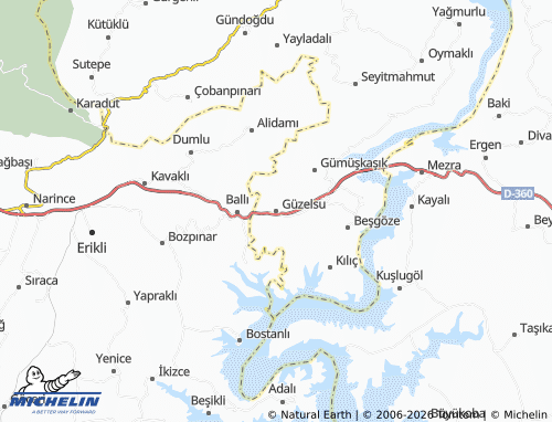 MICHELIN Güzelsu map - ViaMichelin