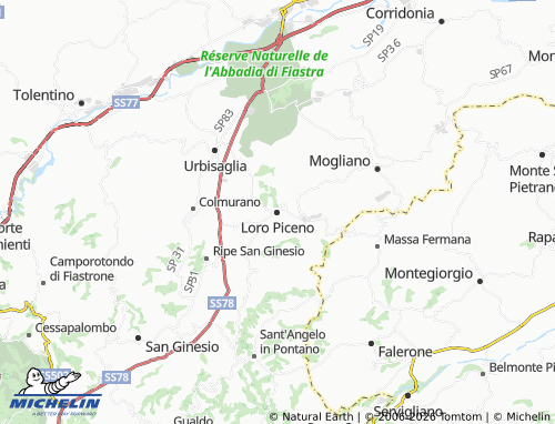 MICHELIN Loro Piceno map - ViaMichelin