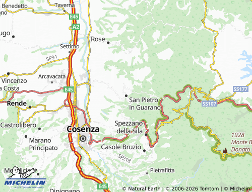 MICHELIN San Pietro in Guarano map - ViaMichelin