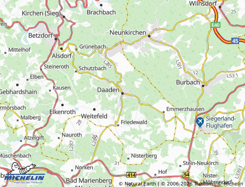 MICHELIN Daaden map - ViaMichelin