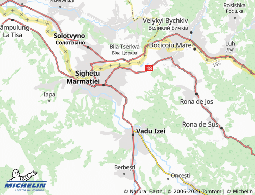 Carte MICHELIN Valea Cufundoasă - ViaMichelin