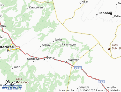 MICHELIN Palamutçuk map - ViaMichelin