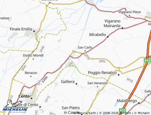 MICHELIN Società a Responsabilità Limitata Sant'Agostino map - ViaMichelin
